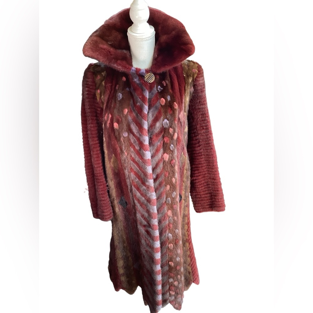 Multi Color Multi Patterned Mink Coat (Fc) - image 1